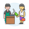Cashier 1 Illustration from UX Colors Set