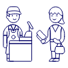Cashier 1 Illustration from UX Line Set