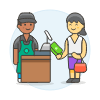 Cashier 3 Illustration from UX Colors Set