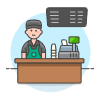 Coffee Shop Cashier 2 1 illustration - Free transparent PNG, SVG. No sign up needed.