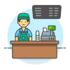 Coffee Shop Cashier 2 5 illustration - Free transparent PNG, SVG. No sign up needed.
