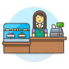 Coffee Shop Cashier 2 6 illustration - Free transparent PNG, SVG. No sign up needed.