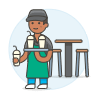 Waiter 3 Illustration from UX Colors Set