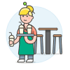 Waitress 2 2 Illustration from UX Colors Set