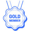 Gold Member Prize Element from Vector Badges Set