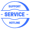 Support Service Hotline Circle Element from Vector Badges Set