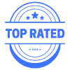Top Rated Star Oval Element from Vector Badges Set
