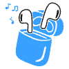 Airpods Earpods illustration - Free transparent PNG, SVG. No sign up needed.