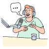 Communication Podcast illustration - Free transparent PNG, SVG. No sign up needed.