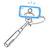 Phone Selfie Stick illustration - Free transparent PNG, SVG. No sign up needed.