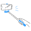 Phone Selfie Stick illustration - Free transparent PNG, SVG. No sign up needed.