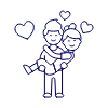 Couple Lifting 1 illustration - Free transparent PNG, SVG. No sign up needed.