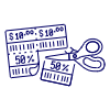 Discount Coupon Cut 1 Illustration from UX Line Set
