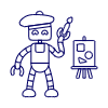 Artist Robot 3 Illustration from UX Line Set