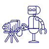 Photographer Robot Illustration from UX Line Set