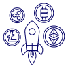 Crypto Rocket Illustration from UX Line Set