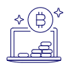 Crypto Laptop Illustration from UX Line Set