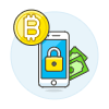 Crypto Secure Illustration from UX Colors Set