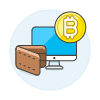 Crypto Wallet Illustration from UX Colors Set