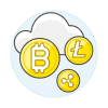 Crypto Cloud 2 Illustration from UX Colors Set
