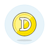 Dogecoin 1 Illustration from UX Colors Set