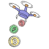 Airdrop Plane Drone Dropping Coins 1 illustration - Free transparent PNG, SVG. No sign up needed.