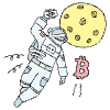 Astronaut Going To The Moon 1 illustration - Free transparent PNG, SVG. No sign up needed.