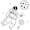 Astronaut Going To The Moon illustration - Free transparent PNG, SVG. No sign up needed.