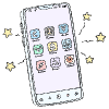 Smartphone With Crypto Apps illustration - Free transparent PNG, SVG. No sign up needed.