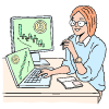 Woman In Crypto illustration - Free transparent PNG, SVG. No sign up needed.