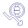 Bitcoin Decreasing Illustration from UX Line Set