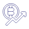 Bitcoin Increasing Illustration from UX Line Set