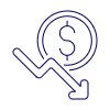 Dollar Decreasing Illustration from UX Line Set