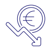 Euro Decreasing Illustration from UX Line Set