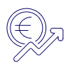 Euro Increasing Illustration from UX Line Set