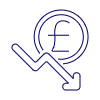 Pound Decreasing Illustration from UX Line Set