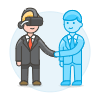 Virtual Agreement 1 Illustration from UX Colors Set