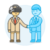 Virtual Agreement 2 Illustration from UX Colors Set