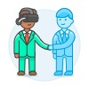 Virtual Agreement 3 Illustration from UX Colors Set