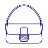 BLACK GRAY Purse Illustration from UX Line Set