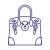 PURPLE VIOLET Purse Illustration from UX Line Set