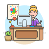 Designer Office 2 2 Illustration from UX Colors Set