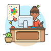 Designer Office 2 4 Illustration from UX Colors Set