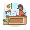 Designer Office 2 6 Illustration from UX Colors Set