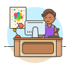 Designer Office 3 6 Illustration from UX Colors Set