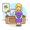 Designer Stand 2 Illustration from UX Colors Set