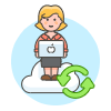 Cloud Developer 4 Illustration from UX Colors Set