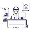 Coding Workstation 1 Illustration from UX Line Set
