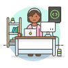 Coding Workstation 2 Illustration from UX Colors Set