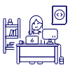 Coding Workstation 5 Illustration from UX Line Set